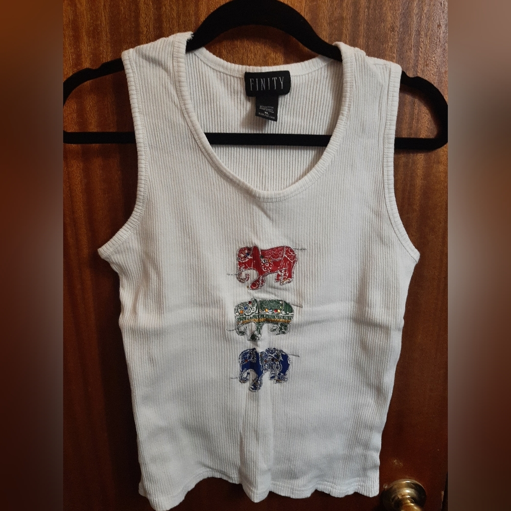 (2/$15) Finity Elephant Tank Top Size XL